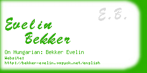 evelin bekker business card
